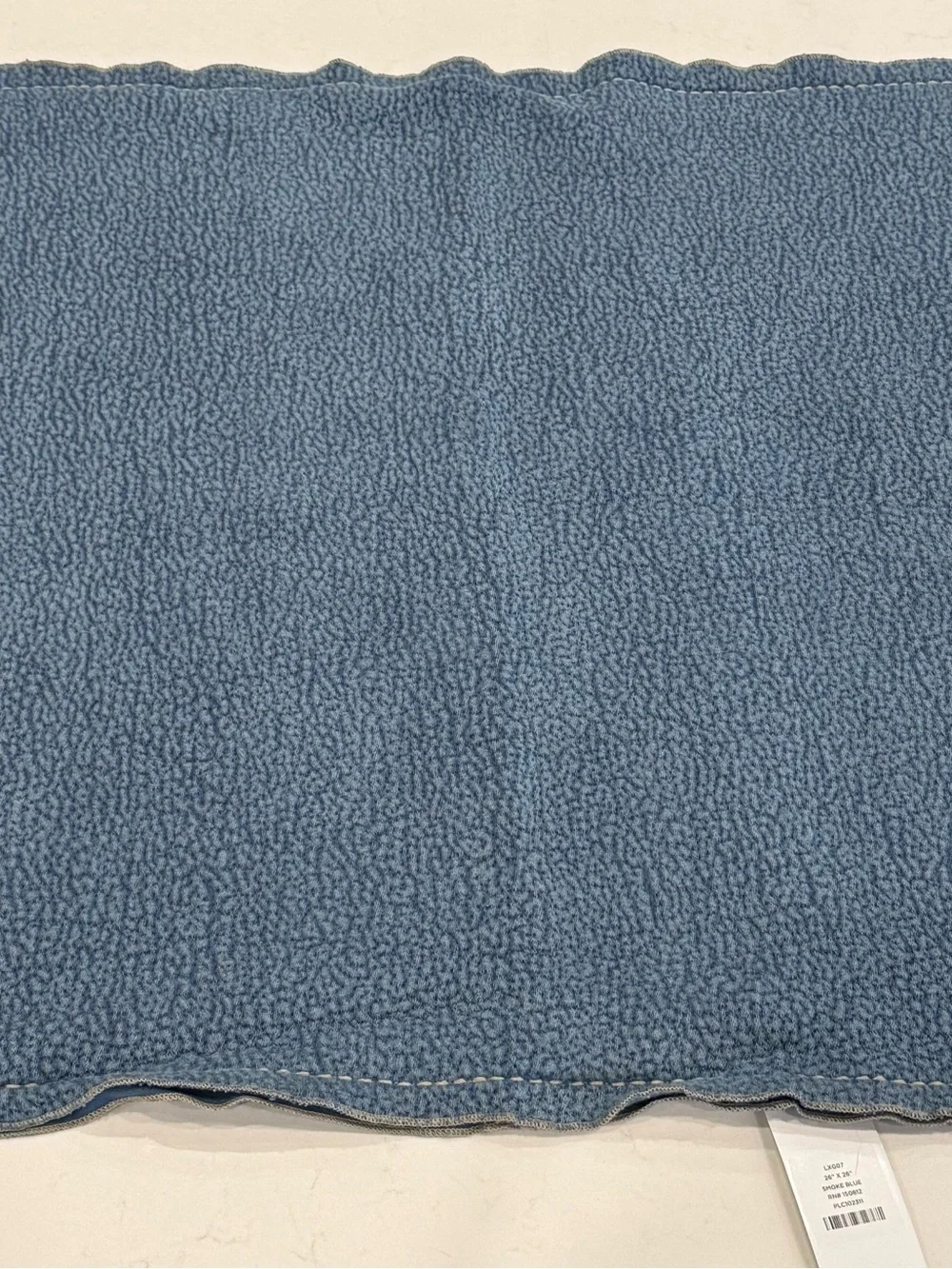 26”x26” smoke blue pillow cover with Contrast Stitching
